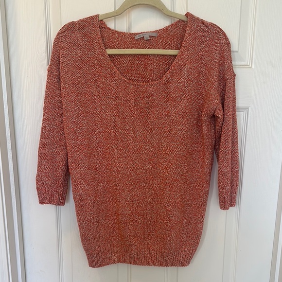 GAP Red/orange Crew Neck Sweater Lightweight Knit Casual - Picture 1 of 10